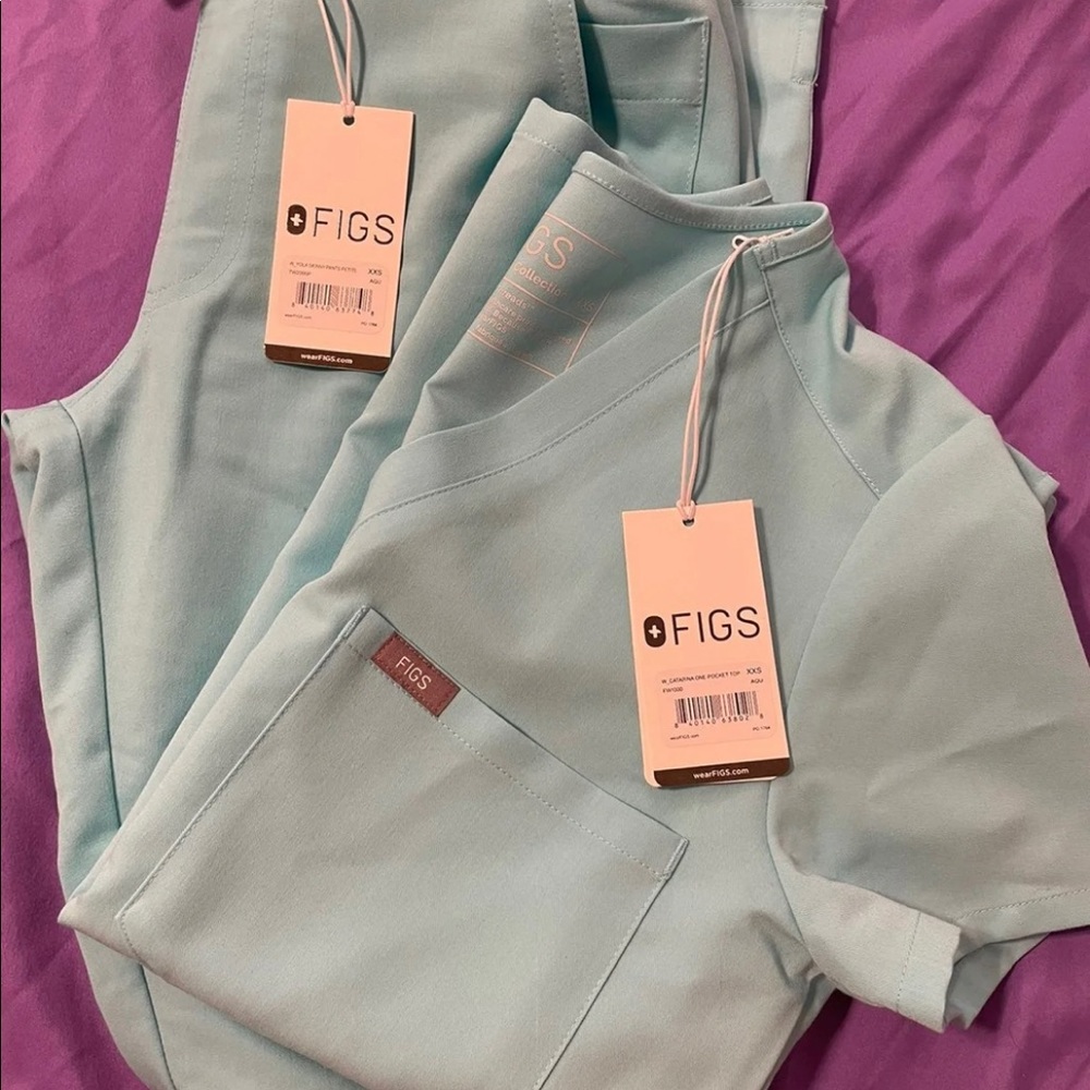 NWT figs fresh aqua yola pants
